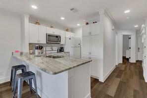 Fridge, microwave, oven, stovetop - Beachside Gem ~ Remodeled Luxury Steps to Sand (Miramar Beach)