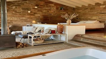 Suite Premium, véranda, vue plage | Intérieur