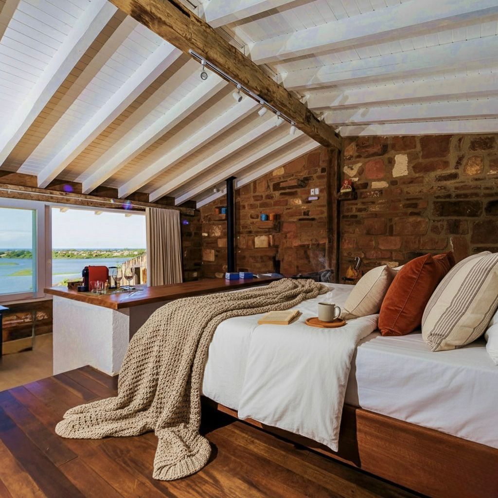 Suite superior, 1 cama King size, lanai, vista a la playa | Espacio para trabajar con laptop y wifi gratis 