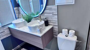 SĂšche-cheveux, serviettes fournies, savon, papier toilette