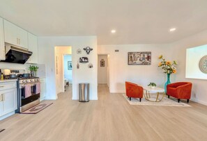 Fridge, microwave, oven, stovetop - Elegant 3BR Monterey Park Retreat | Easy LA Access (Monterey Park)