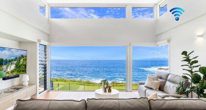 Salt n Sol - coastal split-level home with pool, alfresco dining, and breathtaking Kiama ocean views