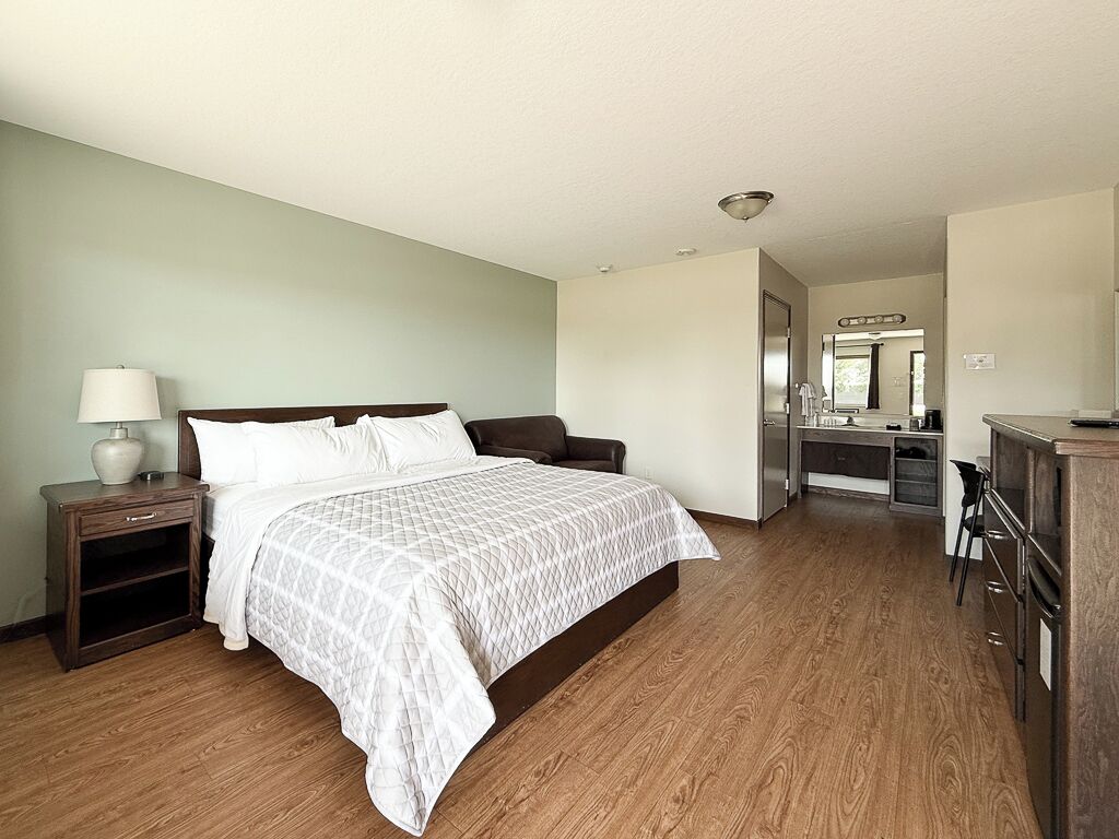 Chambre Standard, 1 très grand lit, non-fumeurs | Bureau, espace de travail pour ordinateur portable, rideaux occultants