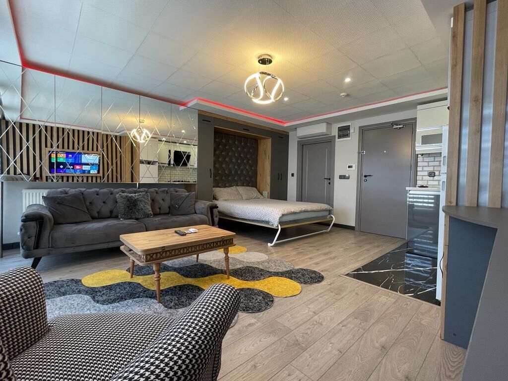 Deluxe-huoneisto, kaupunkinäköala | Pimennysverhot, äänieristys, silitysrauta/-lauta, ilmainen Wi-Fi