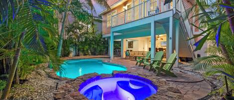 Outdoor pool, a heated pool