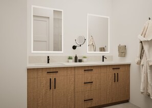 ห้องสแตนดาร์ดทวิน | ห้องน้ำ | ฝักบัว, ไดร์เป่าผม, ผ้าเช็ดตัว, สบู่