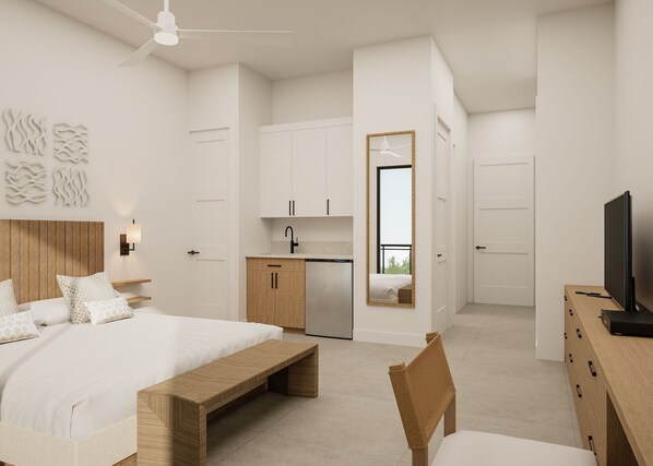 In-room safe, desk, laptop workspace, blackout curtains - The Retreat Turks & Caicos (Providenciales)