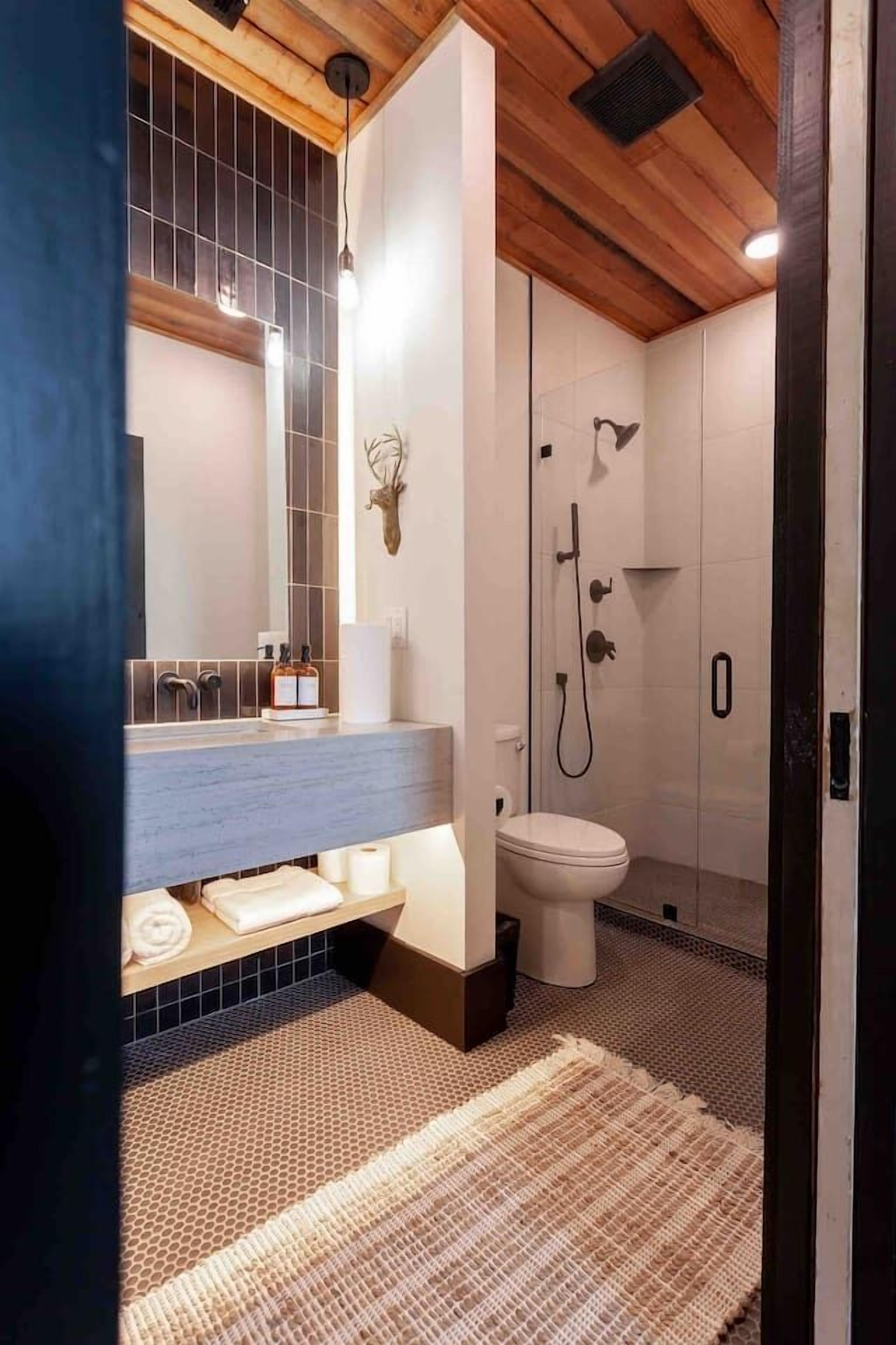 Shower, hair dryer