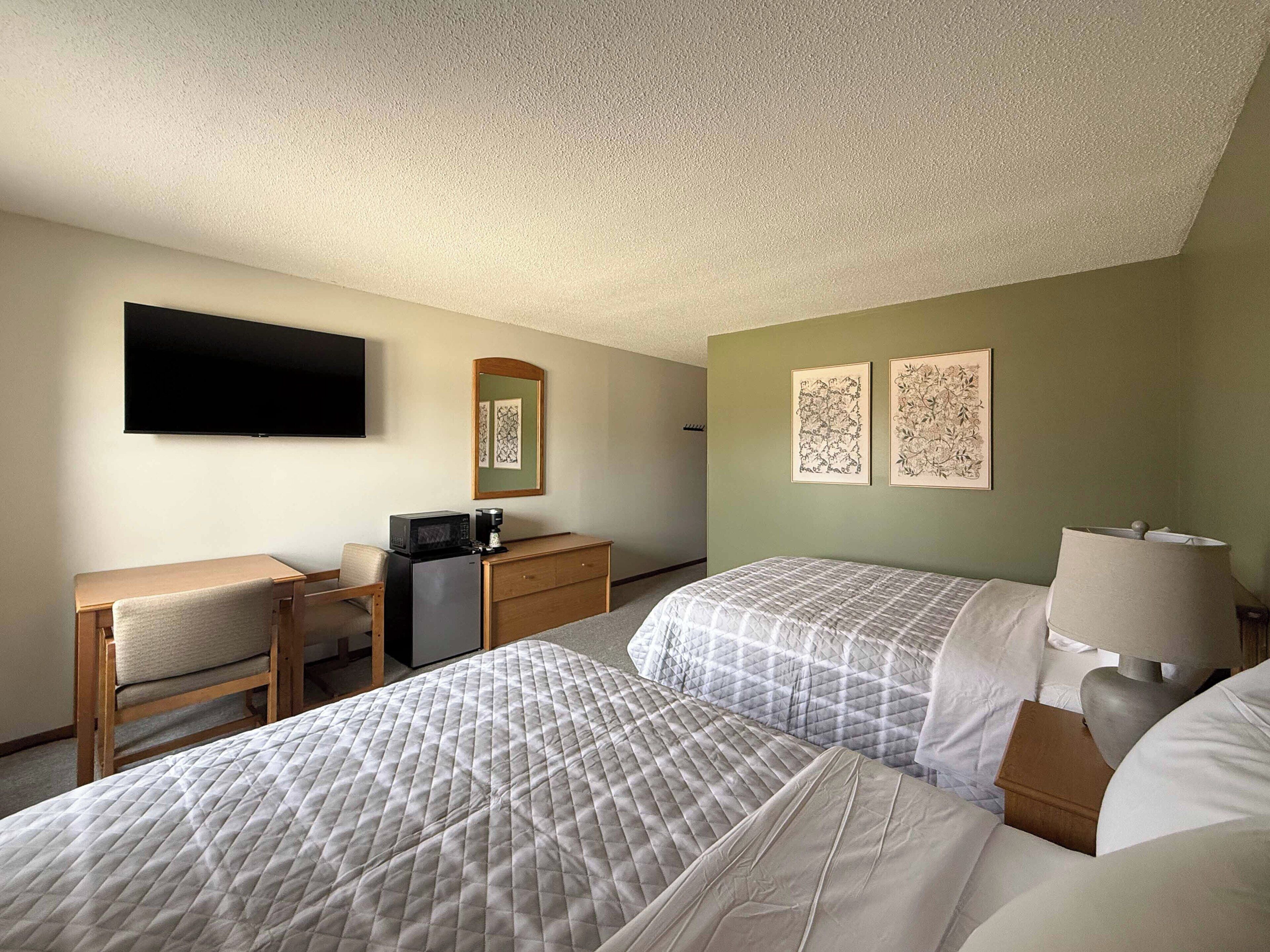 Deluxe Double Room, 2 Queen Beds, Non Smoking | Laptop workspace, blackout drapes, iron/ironing board, free WiFi