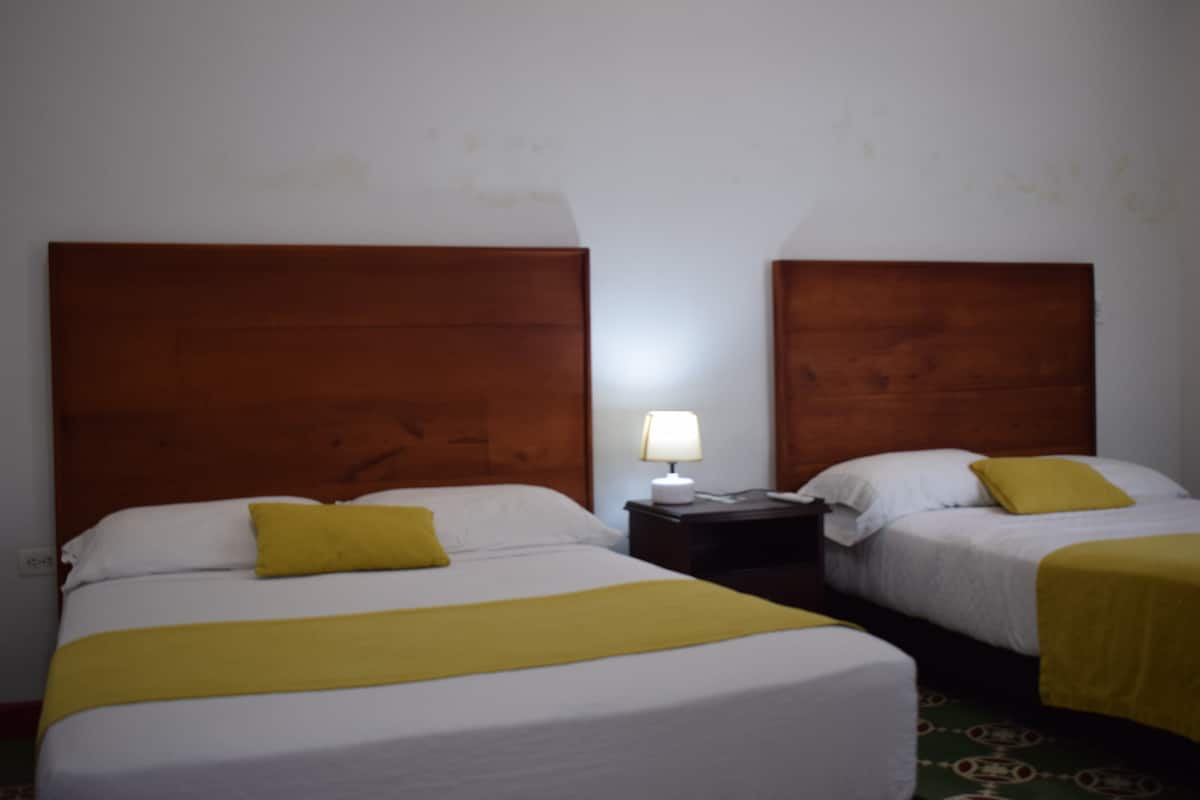 Classic-herbergi með tvíbreiðu rúmi - mörg rúm | Skrifborð, vinnuaðstaða fyrir fartölvur, straujárn/strauborð