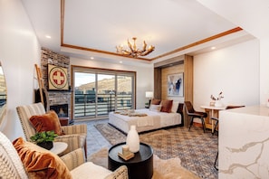 Galleria Mall #509 | Living area | TV, fireplace - Galleria Mall by Park City Vacations (Park City)
