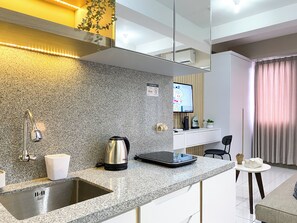 Standaard studio | Privékeuken | Een waterkoker