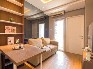 Standard Apartment | Living room - Contemporary Comfort 2Br Apartment Pakubuwono Terrace (Jakarta)