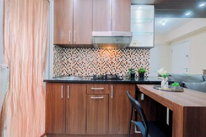 Standard Apartment | Private kitchen - Simple Look 2Br Apartment Green Pramuka City Near Shopping Center (Jakarta)