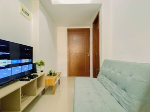 Standard Apartment | Living area - Compact White 2Br Near Rawa Buaya Station At Vittoria Residence (Jakarta)