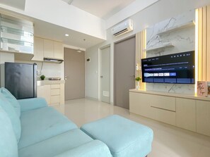Standard Apartment | Living area - Neat 2Br For 4 Pax At Vasanta Innopark Apartment (Cikarang)