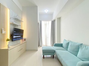 Standard Apartment | Living area - Neat 2Br For 4 Pax At Vasanta Innopark Apartment (Cikarang)