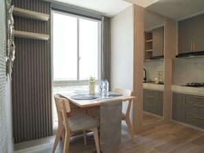 Standard Apartment | Dining room - Contemporary And Enjoyable 1Br At Apartment Tokyo Riverside Pik 2 (Teluknaga)