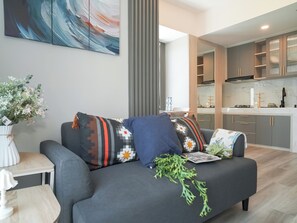 Standard Apartment | Living area - Contemporary And Enjoyable 1Br At Apartment Tokyo Riverside Pik 2 (Teluknaga)