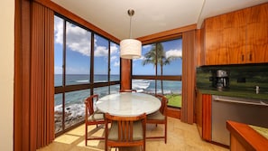 Fridge, microwave, oven, stovetop - Poipu Luxury Oceanfront Condo - Kuhio Shores 413 (Koloa)