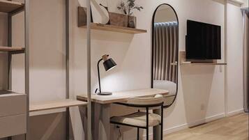 Deluxe-Apartment, Balkon, Stadtblick | Innenbereich