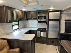 Microwave, oven, stovetop - The Timberline Glamper (Stettler)