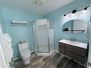 Apartment, 1 King Bed, Kitchenette, Ocean View | Bathroom - Drift Ashore House (Rocky Harbour)