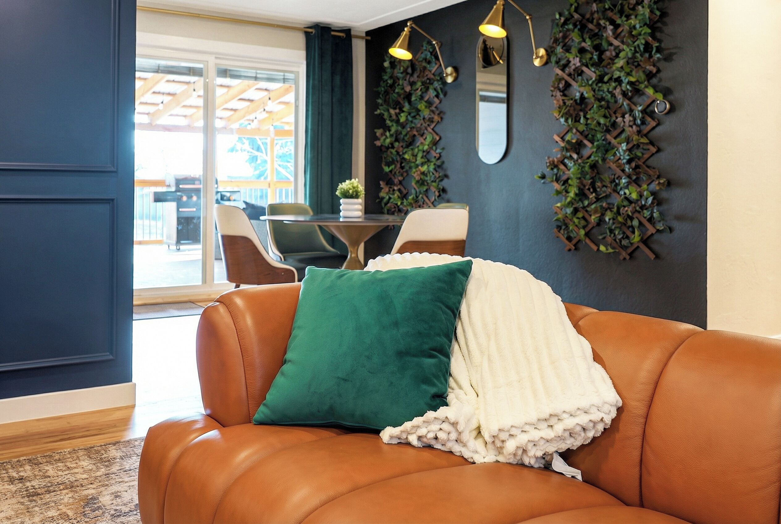 Smart TV, fireplace, video games, foosball