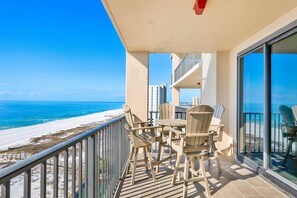 Outdoor dining - Beachfront 1BR @ Phoenix X • Sleeps 4 • Gulf Views & Next to Flora-Bama (Orange Beach)