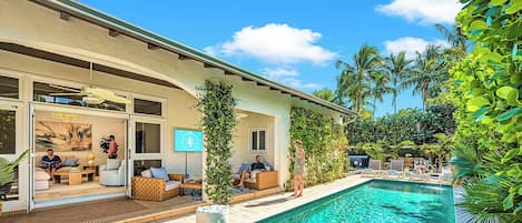 A heated pool