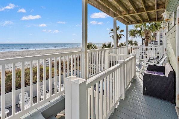 Property grounds - Oceanfront vacation rental with pool, hot tub, and game room—perfect for families and groups (North Myrtle Beach)