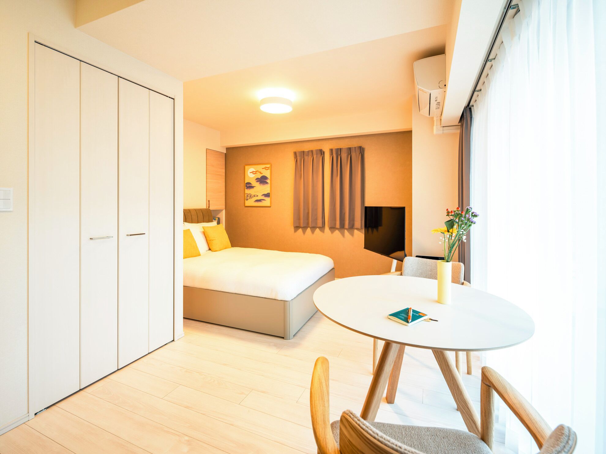 Executive Studio Apartment | 遮光カーテン、アイロン / アイロン台、WiFi (無料)、ベッドシーツ