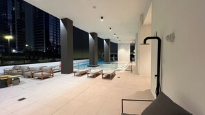 Terrace/patio - FIFA Accommodation World Cup New Studio Downtown Miami Bay View Rooftop Pool (Miami)