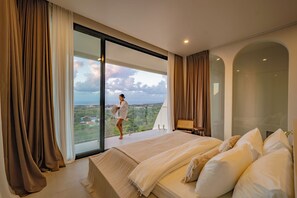 Villa, 2 soverom, privat basseng, havutsikt | Safe på rommet, skrivebord, blendingsgardiner og wi-fi (inkludert)