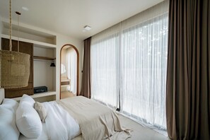 Villa, 2 soverom, privat basseng, havutsikt | Safe på rommet, skrivebord, blendingsgardiner og wi-fi (inkludert)