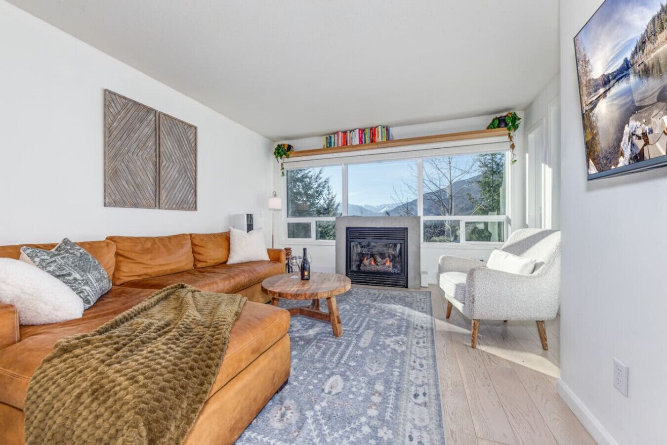 Télévision, cheminée