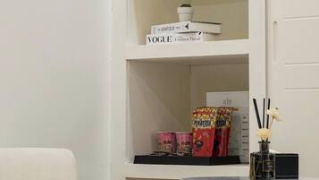 Desk, laptop workspace, free WiFi, bed sheets