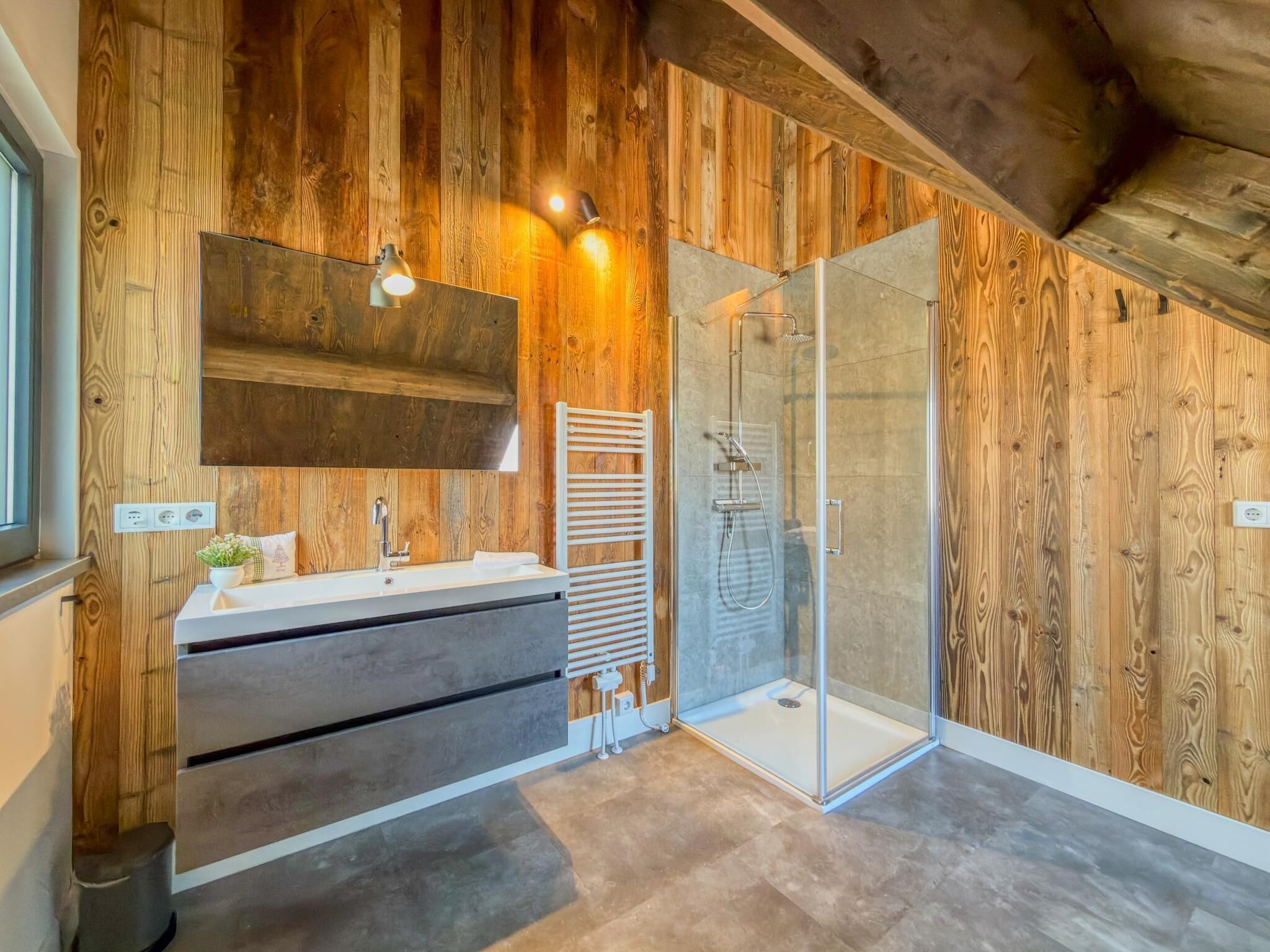 Shower, hair dryer