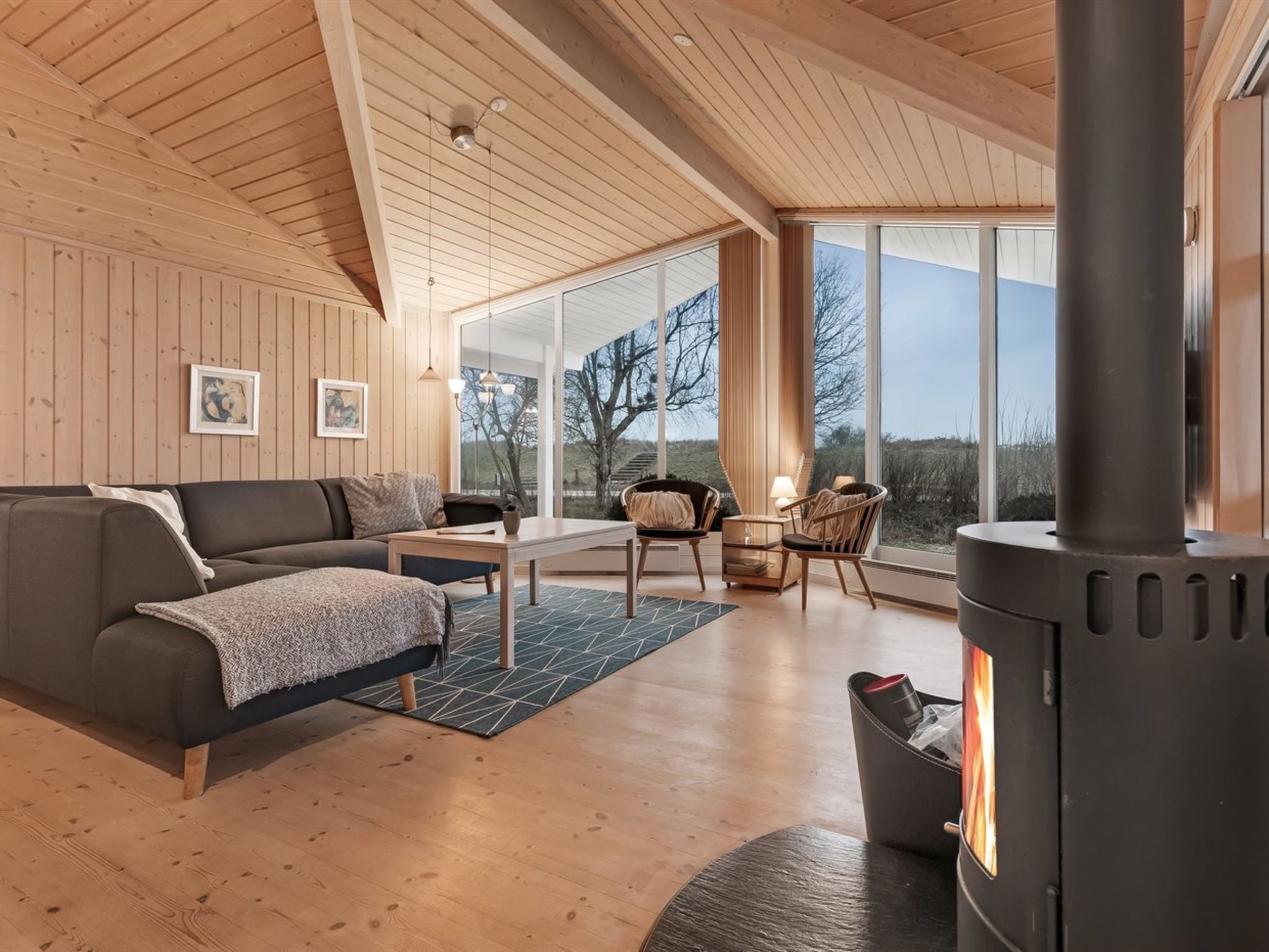 Télévision, cheminée