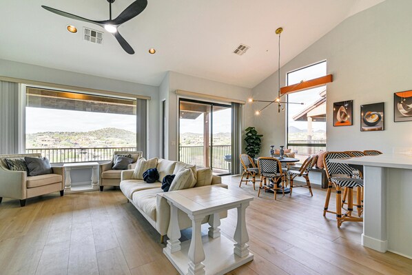 TV, fireplace, foosball