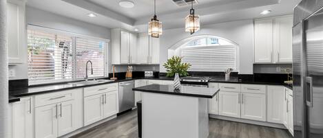 Microwave, oven, stovetop, dishwasher