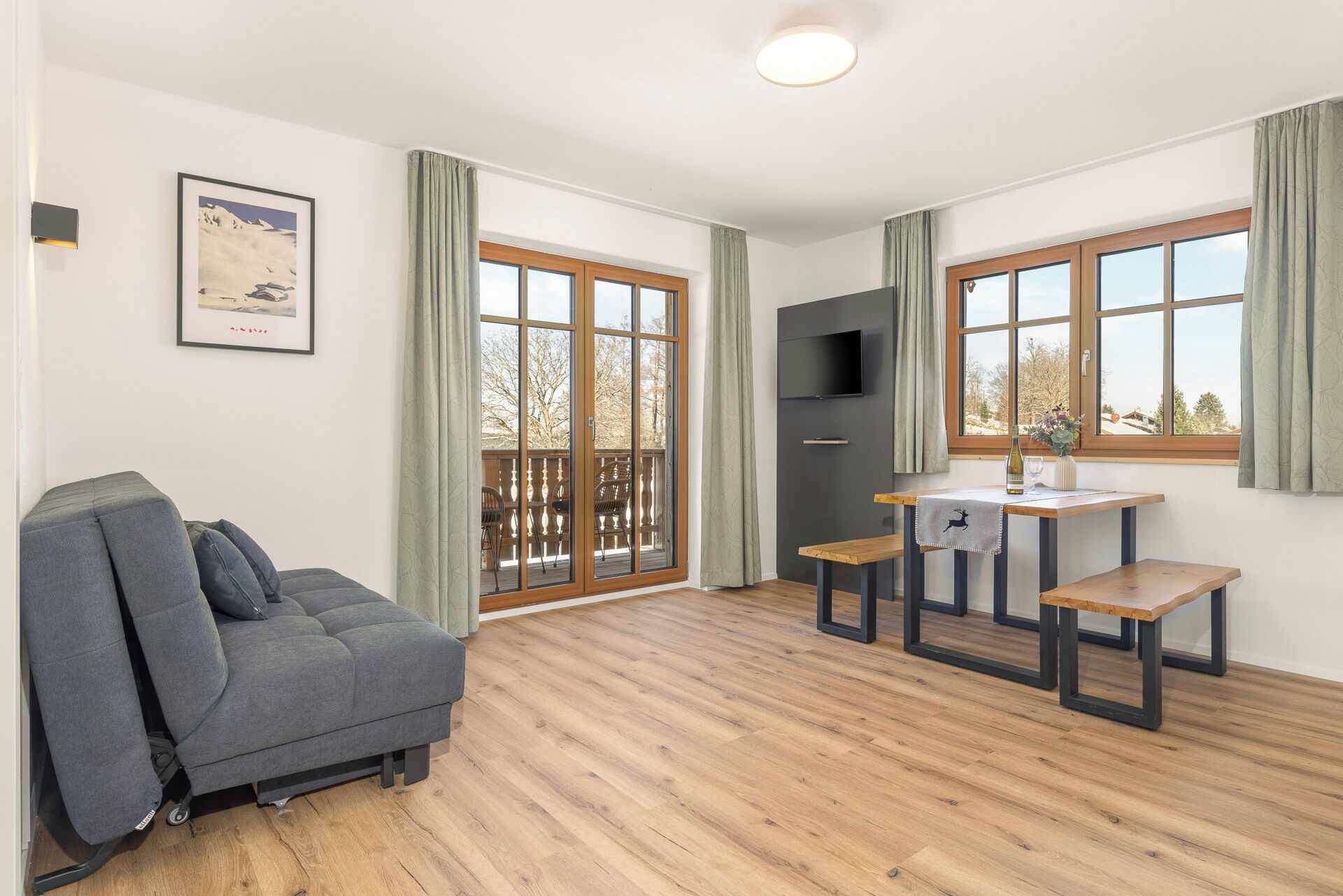 Ferienwohnung Gams 47 qm für 5 Personen-Wohnbereich