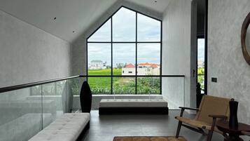 Villa – deluxe, 2 soverom, privat basseng, bassengutsikt | Innvendig