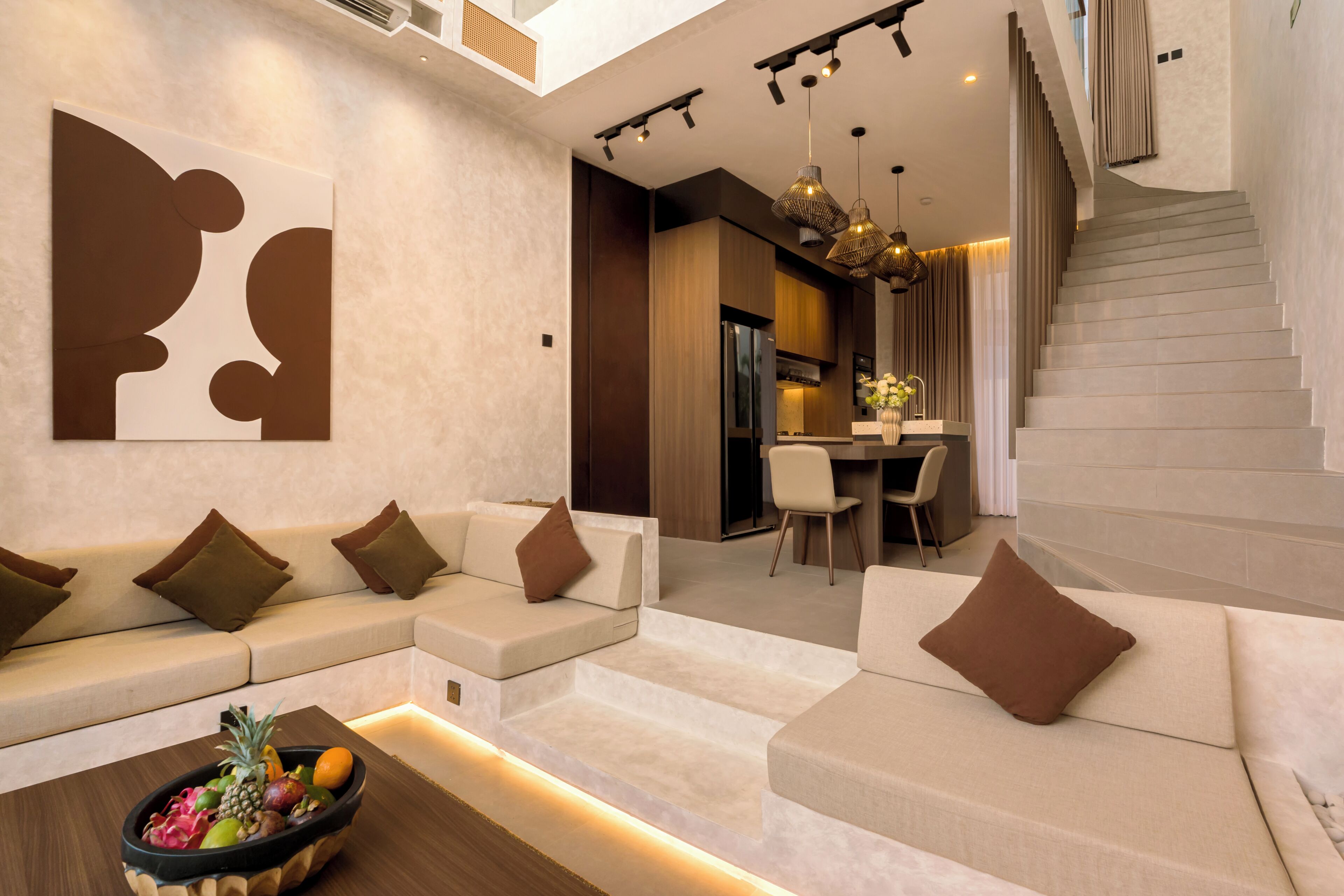 Deluxe Villa, 2 Bedrooms, Private Pool, Pool View | Living area | 32-inch Smart TV with digital channels