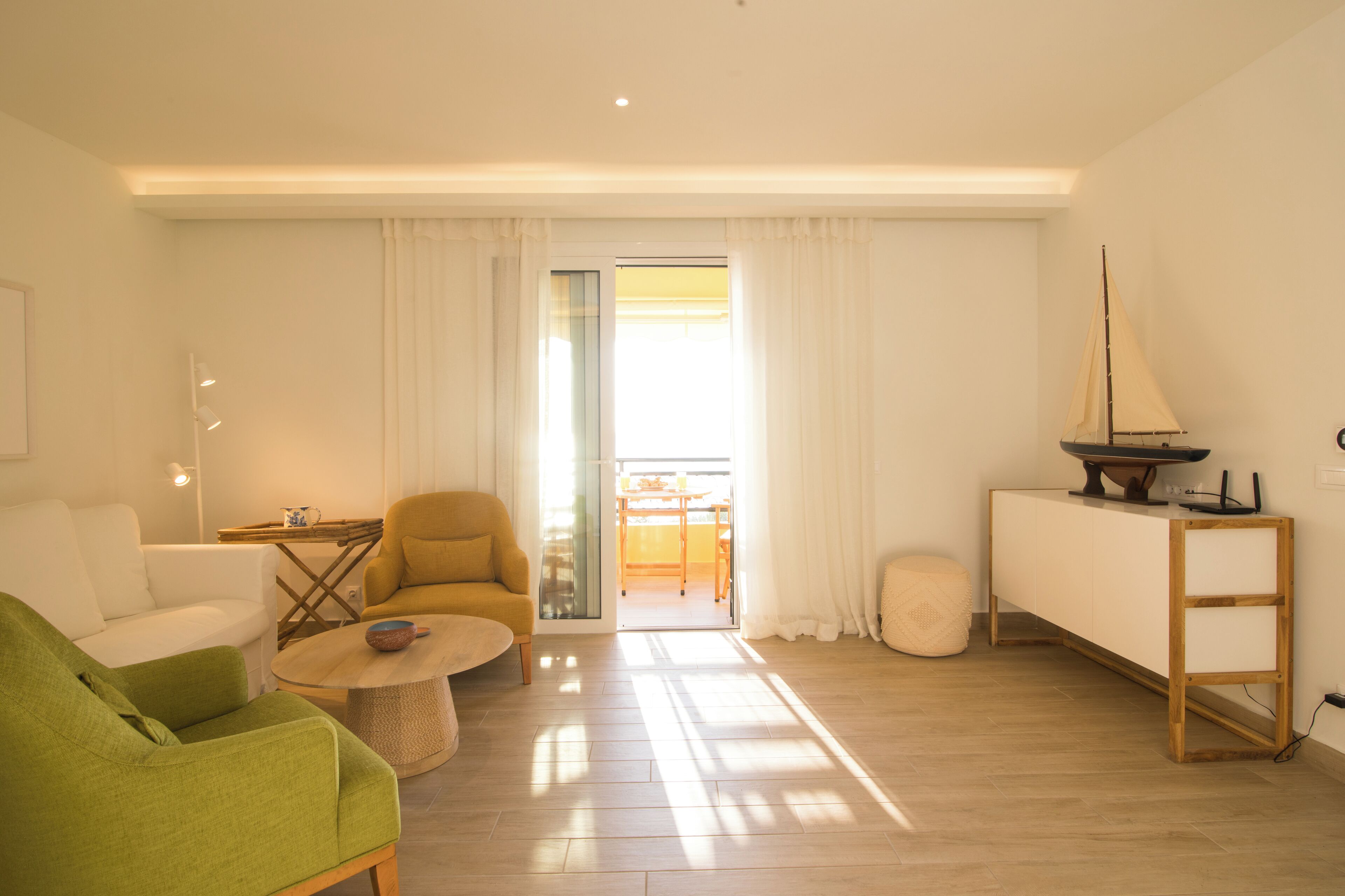 Design Apartment, Balcony, Beach View | Living area | TV