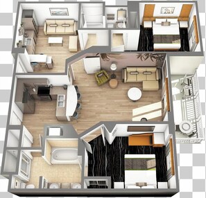 Suite Deluxe, vistes a la piscina | Plànol de la planta