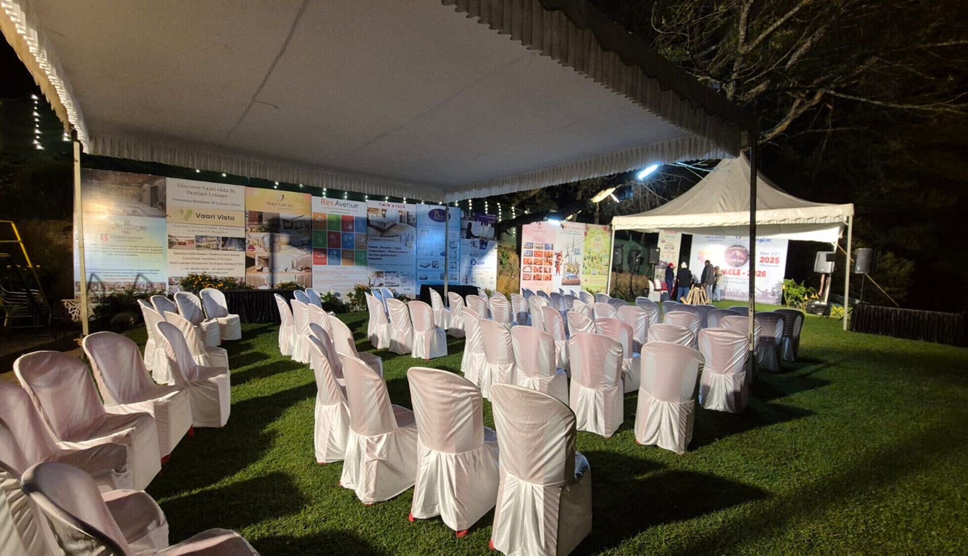 Outdoor banquet area