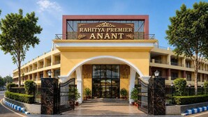 A hotel entrance with a prominent sign reading 'RAHITYA PREMIER ANANT.' - OPO Horizon Anant Ayodhya (Faizabad)