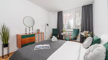 Comfort Apartment, Courtyard View | Iron/ironing board, cribs/infant beds, free WiFi, bed sheets