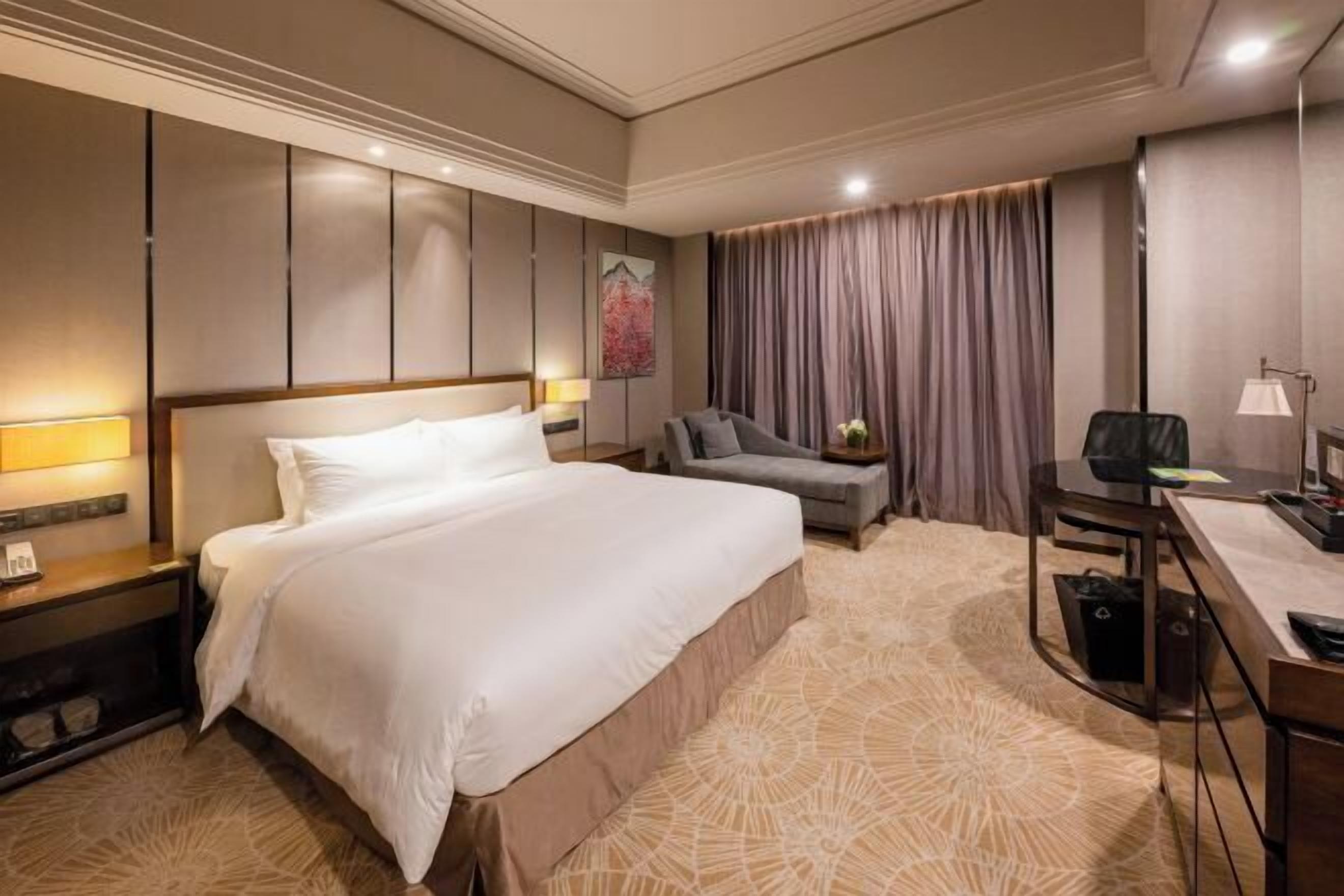 In-room safe, desk, laptop workspace, blackout drapes